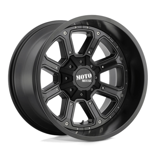 Moto Metal MO984 SHIFT Matte Black Gloss Black Inserts 20x10 -24 8x165.1mm 125.1mm - WheelWiz