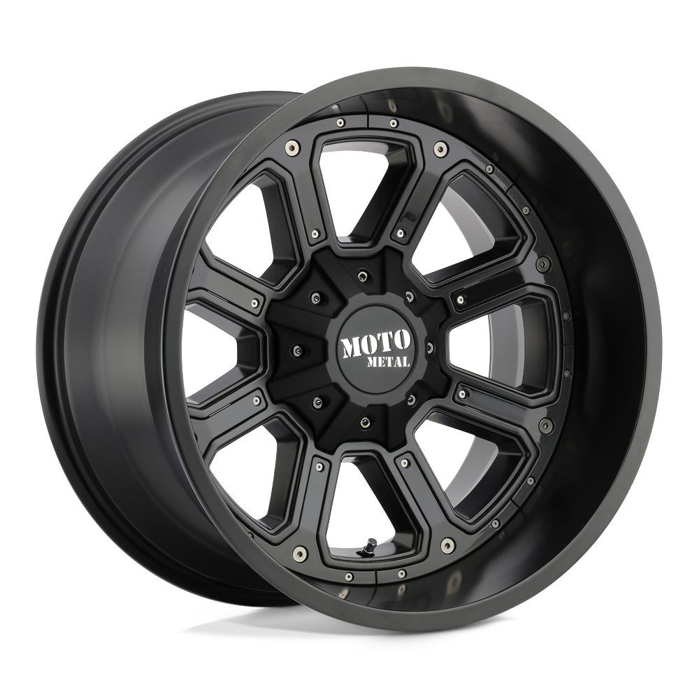 Moto Metal MO984 SHIFT Matte Black Gloss Black Inserts 20x10 -24 8x180mm 124.2mm - WheelWiz