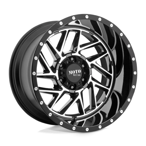 Moto Metal MO985 BREAKOUT Gloss Black Machined 20x9 +18 6x114.3mm 66.1mm - WheelWiz