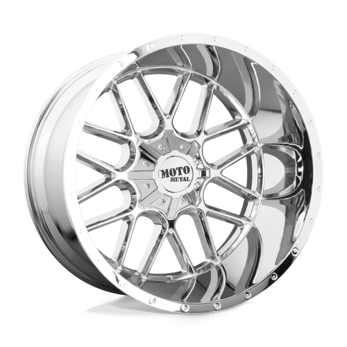 Moto Metal MO986 SIEGE Chrome 20x10 -18 8x180mm 124.2mm - WheelWiz