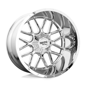 Moto Metal MO986 SIEGE Chrome 22x10 +12 8x180mm 124.2mm - WheelWiz