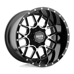 Moto Metal MO986 SIEGE Gloss Black Machined 22x10 -18 8x170mm 125.1mm - WheelWiz