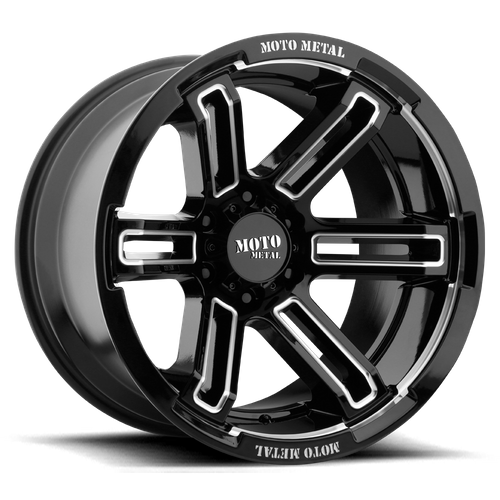 Moto Metal MO991 RUKUS Gloss Black Milled 20x12 -44 5x139.7mm 78.1mm - WheelWiz