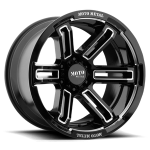 Moto Metal MO991 RUKUS Gloss Black Milled 20x12 -44 5x139.7mm 78.1mm - WheelWiz