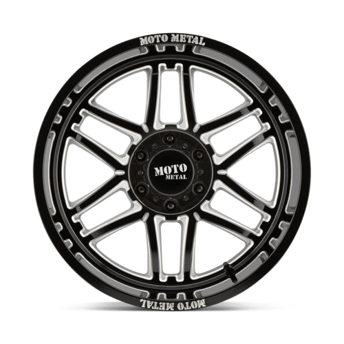 Moto Metal MO992 FOLSOM Gloss Black Milled 20x12 -44 8x165.1mm 125.1mm - WheelWiz