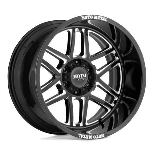 Moto Metal MO992 FOLSOM Gloss Black Milled 24x14 -76 8x165.1mm 125.1mm - WheelWiz