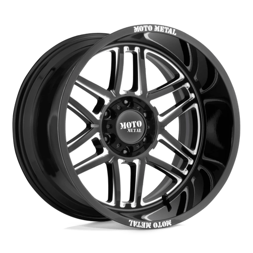 Moto Metal MO992 FOLSOM Gloss Black Milled 20x12 -44 5x139.7mm 78.1mm - Wheelwiz