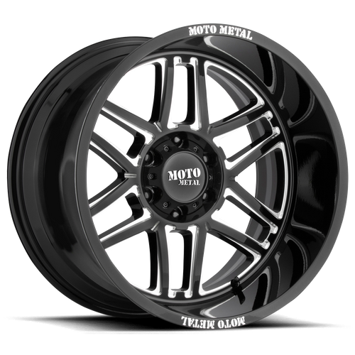 Moto Metal MO992 FOLSOM Gloss Black Milled 22x10 -18 6x135mm 87.1mm - Wheelwiz