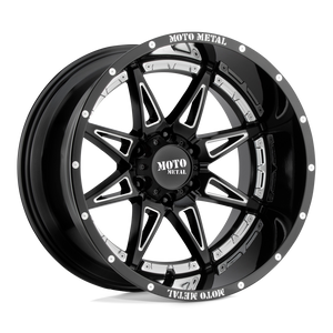 Moto Metal MO993 HYDRA Gloss Black Milled 20x9 +18 6x114.3mm 66.1mm - WheelWiz