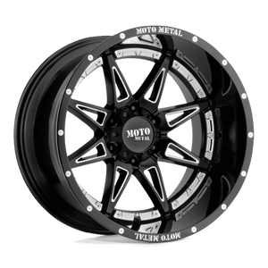Moto Metal MO993 HYDRA Gloss Black Milled 20x9 +18 6x139.7mm 106.1mm - Wheelwiz