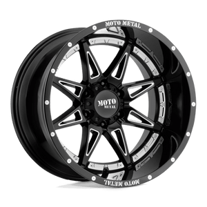 Moto Metal MO993 HYDRA Gloss Black Milled 20x10 -18 5x127mm 71.5mm - Wheelwiz