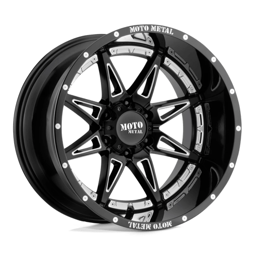 Moto Metal MO993 HYDRA Gloss Black Milled 20x9 +18 5x150mm 110.1mm - Wheelwiz