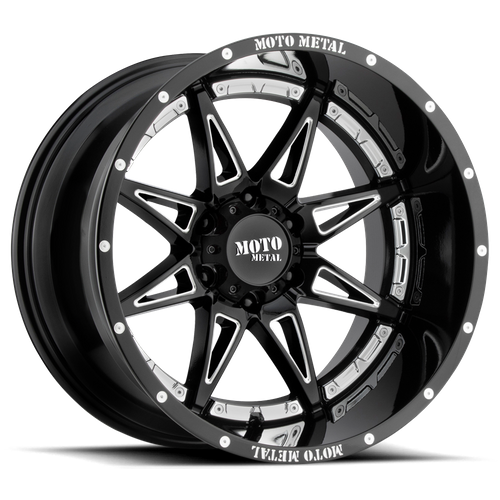 Moto Metal MO993 HYDRA Gloss Black Milled 18x8.5 +18 6x139.7mm 106.1mm