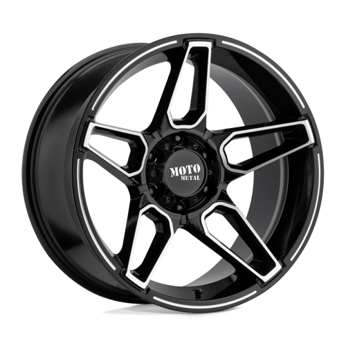 Moto Metal MO994 FANG Gloss Black Machined 20x12 -44 6x135mm 87.1mm - Wheelwiz