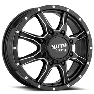 Moto Metal MO995 Satin Black Milled - Front 20x8.25 +127 8x165.1mm 117mm