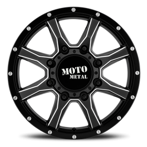 Moto Metal MO995 Satin Black Milled - Front 20x8.25 +127 8x165.1mm 117mm