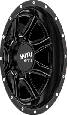 Moto Metal MO995 Satin Black Milled - Front 20x8.25 +127 8x165.1mm 117mm