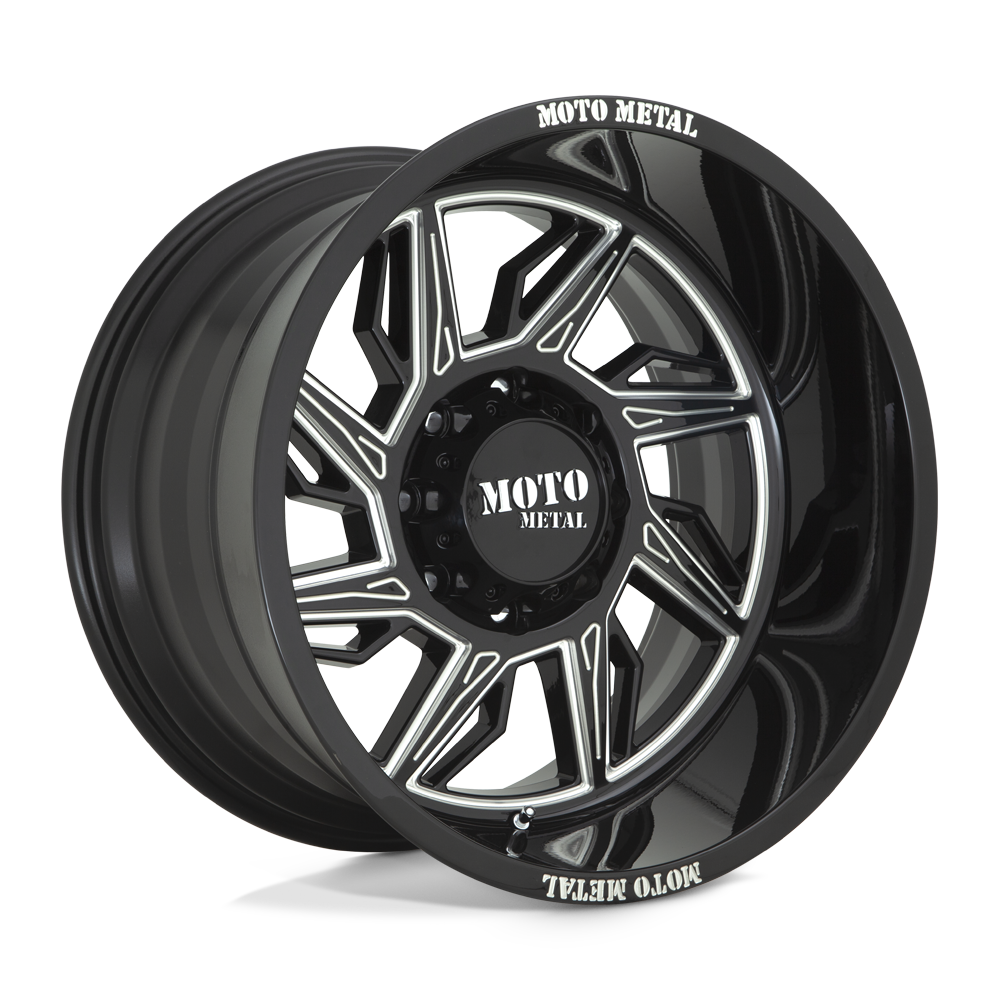 Moto Metal MO997 HURRICANE Gloss Black Milled - Left Directional 20x10 -18 8x165.1mm 125.1mm - WheelWiz