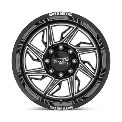 Moto Metal MO997 HURRICANE Gloss Black Milled - Left Directional 22x12 -44 8x170mm 125.1mm - WheelWiz