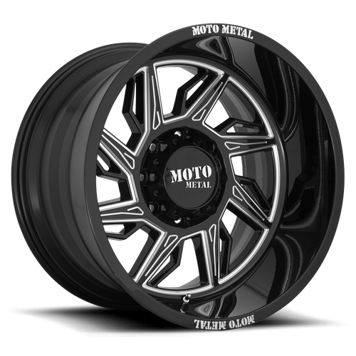 Moto Metal MO997 HURRICANE Gloss Black Milled - Right 20x10 -18 8x170mm 125.1mm - Wheelwiz