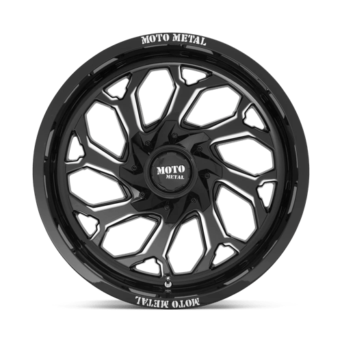Moto Metal MO999 Gloss Black Milled 20x10 -18 5x139.7|5x150mm 110.1mm - Wheelwiz