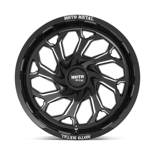 Moto Metal MO999 Gloss Black Milled 20x10 -18 8x180mm 124.2mm - Wheelwiz