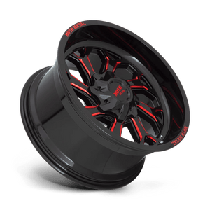 Moto Metal MO999 Gloss Black Milled With Red Tint 22x12 -44 5x127|5x139.7mm 78.1mm - WheelWiz