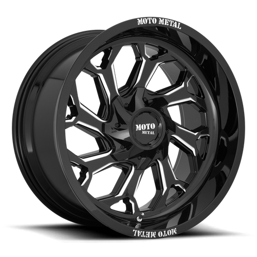 Moto Metal MO999 Gloss Black Milled 20x10 -18 5x139.7|5x150mm 110.1mm