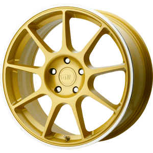 Motegi MR138 Gold Machined Lip 17x7 +38 5x112mm 66.6mm - WheelWiz