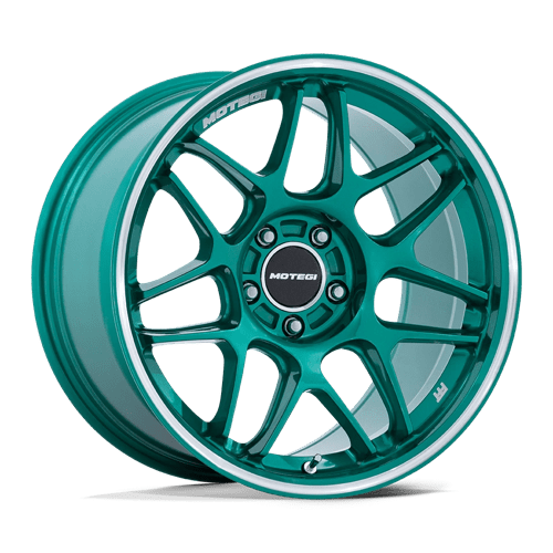 Motegi MR158 TSUBAKI Hokkaido Green W/ Machined Lip 18x9.5 +25 5x114.3mm 72.6mm - Wheelwiz