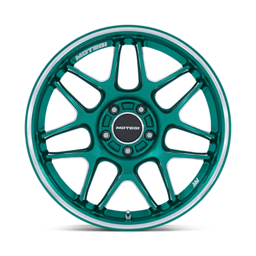 Motegi MR158 TSUBAKI Hokkaido Green W/ Machined Lip 18x9.5 +25 5x120mm 74.1mm