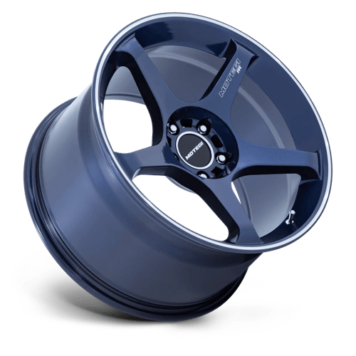 Motegi MR159 BATTLE V Obsidian Blue Mach Lip Stripe 18x9.5 0 5x120mm 74.1mm - Wheelwiz