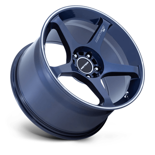 Motegi MR159 BATTLE V Obsidian Blue Mach Lip Stripe 18x10.5 +25 5x114.3mm 72.6mm - Wheelwiz