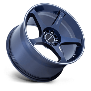 Motegi MR159 BATTLE V Obsidian Blue Mach Lip Stripe 18x8.5 +35 5x120mm 74.1mm - Wheelwiz