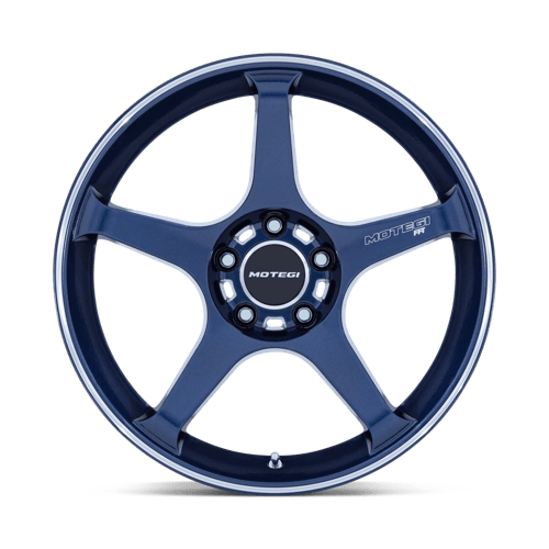 Motegi MR159 BATTLE V Obsidian Blue Mach Lip Stripe 18x8.5 +35 5x114.3mm 72.6mm