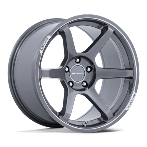 Motegi MR160 BATTLE VI Gloss Gunzilla W/ Machined Lip 18x10.5 +25 5x114.3mm 72.6mm