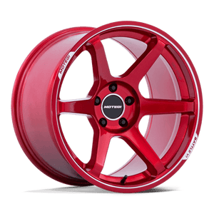 Motegi MR160 BATTLE VI Cherry Red Metallic W/ Mch Lip 18x9.5 +35 5x114.3mm 72.6mm