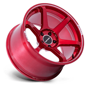 Motegi MR160 BATTLE VI Cherry Red Metallic W/ Mch Lip 19x9.5 +20 5x114.3mm 72.6mm - Wheelwiz