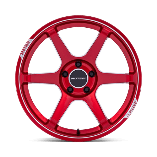 Motegi MR160 BATTLE VI Cherry Red Metallic W/ Mch Lip 18x9.5 +40 5x114.3mm 72.6mm