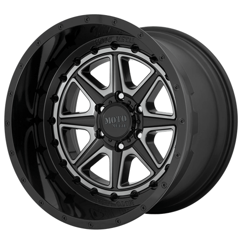Moto Metal MO801 PHANTOM Gloss Black W/ Gray Tint 20x10 -18 8x165.1mm 125.1mm - Wheelwiz
