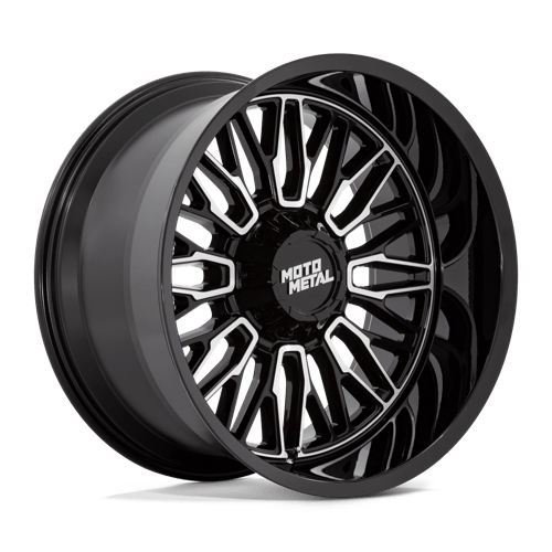 Moto Metal MO809 STINGER Gloss Black Machined 22x12 -44 8x180mm 124.2mm - Wheelwiz