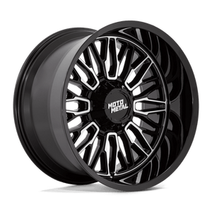 Moto Metal MO809 STINGER Gloss Black Machined 22x12 -44 8x180mm 124.2mm - Wheelwiz