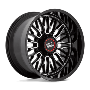 Moto Metal MO809 STINGER Gloss Black Machined 22x12 -44 5x127|5x139.7mm 78.1mm - Wheelwiz