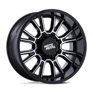 Moto Metal MO810 LEGACY Gloss Black Machined 22x9 +1 6x135|6x139.7mm 106.1mm - Wheelwiz