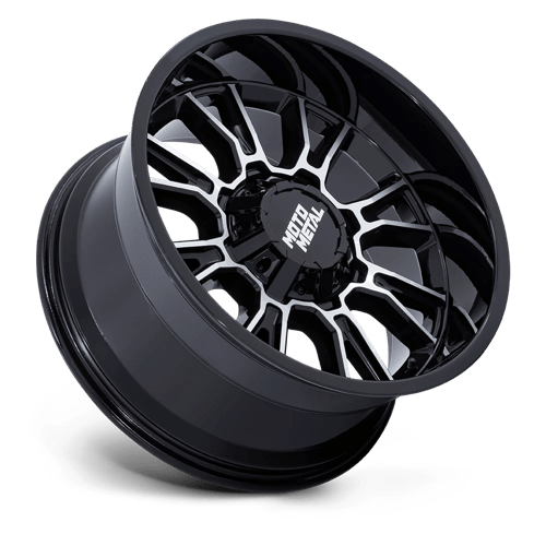 Moto Metal MO810 LEGACY Gloss Black Machined 18x9 +20 8x180mm 124.2mm - Wheelwiz
