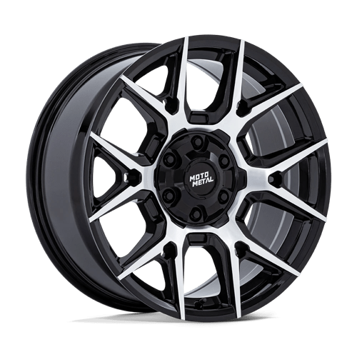 Moto Metal MO813 MASON Gloss Black W/ Machined Face 22x9 +24 6x135|6x139.7mm 95.1mm