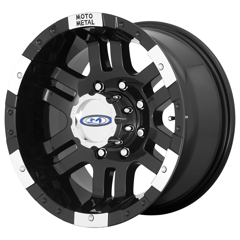 Moto Metal MO951 Gloss Black Machined 16x9 -12 6x139.7mm 108mm - WheelWiz