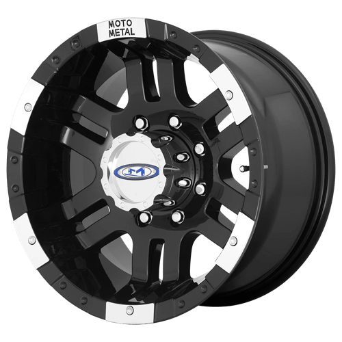 Moto Metal MO951 Gloss Black Machined 17x9 -12 5x114.3mm 72.6mm - Wheelwiz