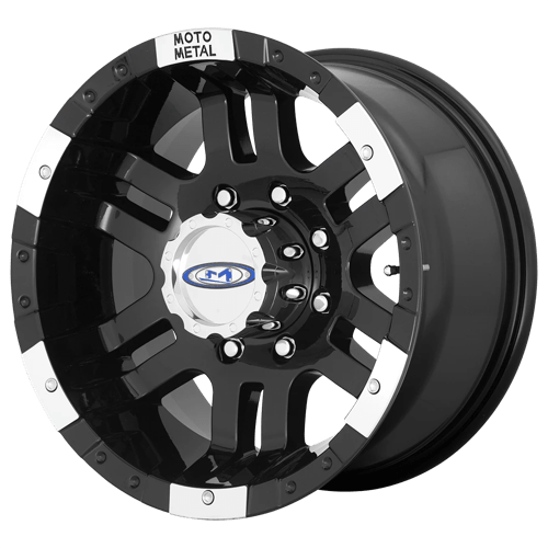 Moto Metal MO951 Gloss Black Machined 16x8 0 6x139.7mm 108mm - Wheelwiz