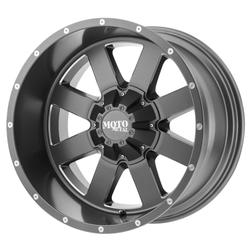 Moto Metal MO962 Satin Gray Milled 18x9 0 6x139.7mm 106.1mm - Wheelwiz